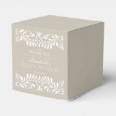 Beige Talavera-tegels Spaans feest Bruidsmeisjesfe Bedankdoosjes (Achterkant)