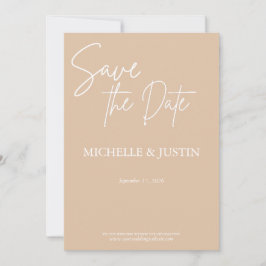 Beige Tan  Bewaar de datum Save The Date
