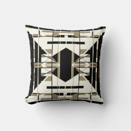 Beige Tan Black Southwest Native American Look Kussen