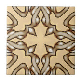 Beige Tan Brown Taupe Ivoor Etnische Tribe Art Tegeltje (Voorkant)