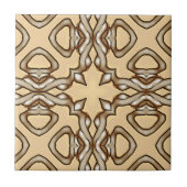Beige Tan Brown Taupe Ivoor Etnische Tribe Art Tegeltje (Voorkant)