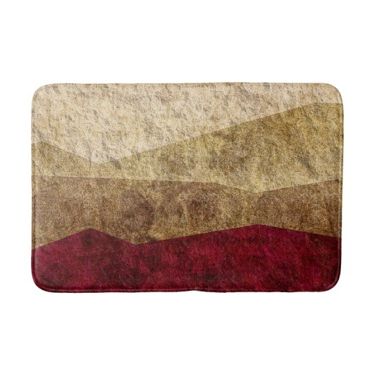 Beige, Tan, bruin, maroon Badmat (Voorkant)