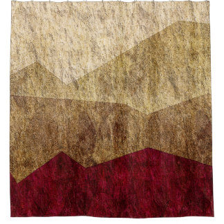 Beige, Tan, bruin, maroon Douchegordijn