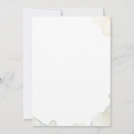 Beige Tan, Eucalyptus Oval Arch, Greenery Wedding Kaart (Achterkant)