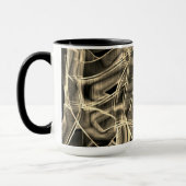 Beige tapvormige krommen, contrasterende hulplijne mok (Links)