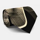 Beige tapvormige krommen, contrasterende hulplijne stropdas (Opgerold)