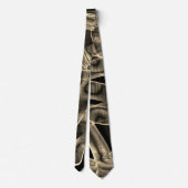 Beige tapvormige krommen, contrasterende hulplijne stropdas (Achterkant)