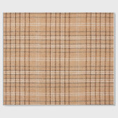 beige tartan achtergrond een gecontroleerd vlechtw cadeaupapier (Vlak)