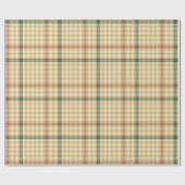 Beige Tartan Cadeaupapier (Vlak)