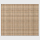 Beige Tartan: Klassiek Plaid Weave. Cadeaupapier (Vlak)