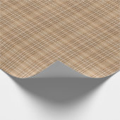 Beige Tartan: Klassiek Plaid Weave. Cadeaupapier (Hoek)
