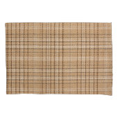 Beige Tartan: Klassiek Plaid Weave. Kussensloop (Voorkant)