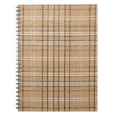 Beige Tartan: Klassiek Plaid Weave. Notitieboek (Voorkant)