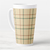 Beige Tartan Latte Mok (Linkerhoek)