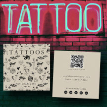 Beige Tattoo Artist Custom Social Media Icons