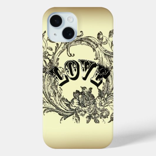 Beige  Tattoo Love Paris Mode Case-Mate iPhone Case (Achterkant)