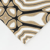 Beige Taupe Bruin Zwart Wit Bohemian Tribe Art Fleece Deken (Hoek)
