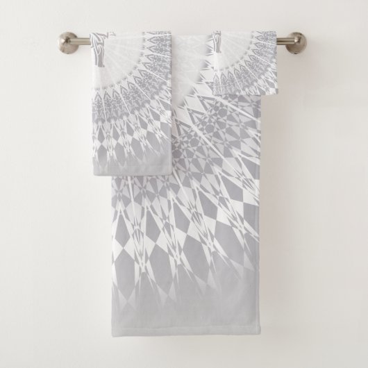 Beige Taupe Elephant Mandala Bad Handdoek (Insitu)