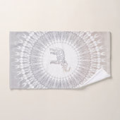 Beige Taupe Elephant Mandala Bad Handdoek (Handdoek)