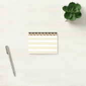 Beige Taupe en witte strepen Post-it® Notes (Kantoor)
