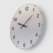 Beige Taupe Gradient  Minimal Numbers Grote Klok (Hoek)