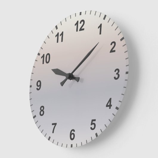 Beige Taupe Gradient  Minimal Numbers Grote Klok (Hoek)
