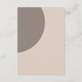 Beige taupe moderne Japanse bruiloft details Informatiekaartje (Achterkant)