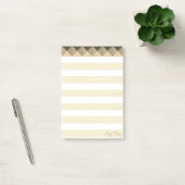 Beige Taupe Piramidevormen & Strepen Post-it® Notes (Kantoor)
