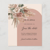 Beige taupe rozen boogbruiloft Save the Date (Voorkant)