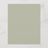 Beige taupe rozen salie groene huwelijksuitnodigin (Achterkant)