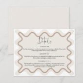 Beige Taupe Wavy Border Details Behuizing Kaart (Voorkant / Achterkant)