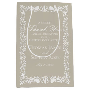 Beige Tegel Talavera Spaans Fiesta Wedding Favors Medium Cadeauzakje