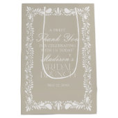 Beige Tegel Talavera Spaans Fiesta Wedding Favors Medium Cadeauzakje (Achterkant)