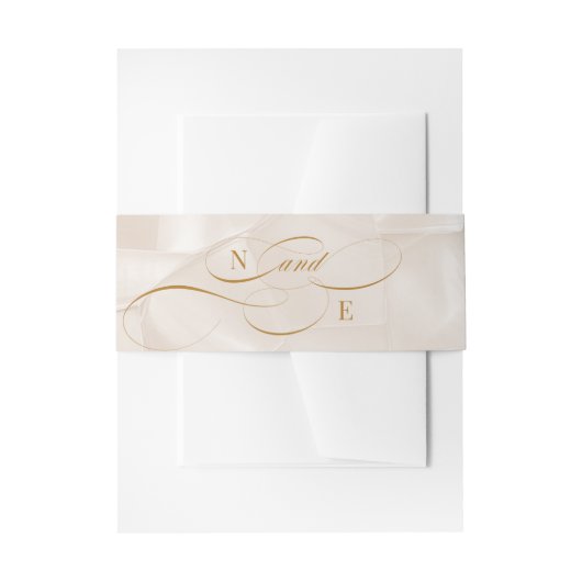 Beige & Terracotta Calligrafie Bruiloft Uitnodigingen Wikkel (Voorkant Voorbeeld)