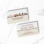 Beige Terracotta Farm Animals Veterinary pet Visitekaartje