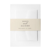 Beige, Terracotta, Modern Simple Wedding Uitnodigingen Wikkel (Voorkant Voorbeeld)