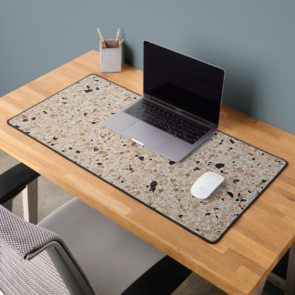       Beige Terrazzo Alla Venezia Textuur Abstract Bureaumat