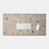 Beige Terrazzo Alla Venezia Textuur Abstract Bureaumat (Keyboard & Muis)