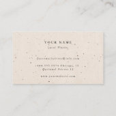 Beige Textured Visitekaartje voor Bloemist (Achterkant)