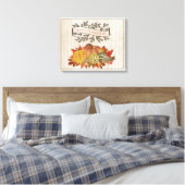 Beige Thanksgiving Pompoenen en Squash Canvas Afdruk (Insitu (Slaapkamer))