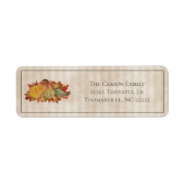Beige Thanksgiving Pompoenen en Squash Label (Voorkant)