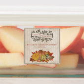 Beige Thanksgiving Pompoenen en Squash Labels (Aangebracht)