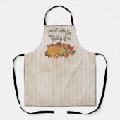 Beige Thanksgiving Pompoenen en Squash Schort (Voorkant)