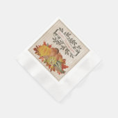 Beige Thanksgiving Pompoenen en Squash Servet (Hoek)