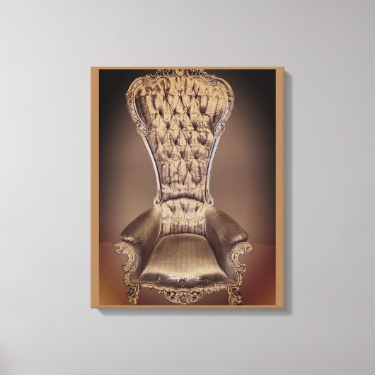 Beige Throne Canvas Afdruk (Voorkant)