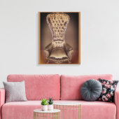 Beige Throne Canvas Afdruk (Insitu (Woonkamer))