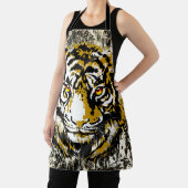 Beige Tiger Schort - Beige Tiger Head Drawing (Insitu)