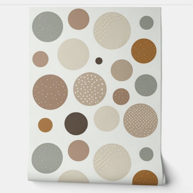 Beige Tinten Bellen Behang (Afrollen)