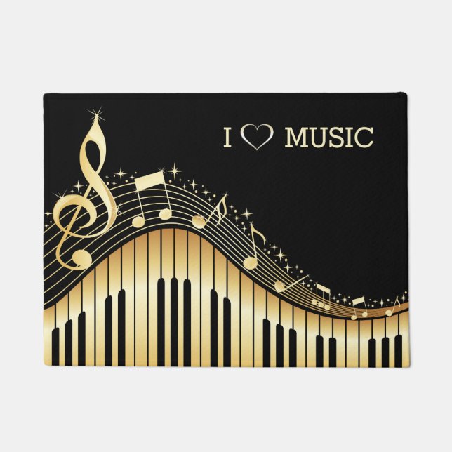 Beige toetsenbord deurmat (Voorkant)