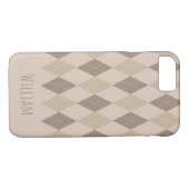 Beige Tones Argyle Pattern iPhone 7/8 Hoesje (Achterkant (Horizontaal))